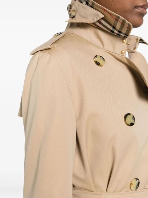 Burberry Short Kensington Heritage cotton trench coat - Brown - zdjęcie produktu nr 2