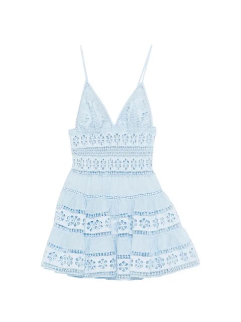Charo Ruiz Ibiza Isca broderie-anglaise mini dress - Blue - zdjęcie produktu nr 1