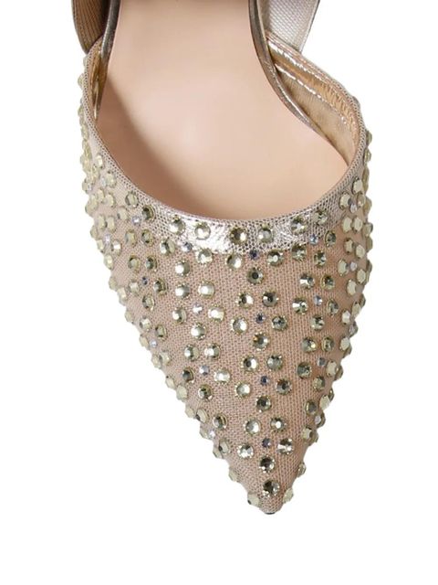 FENDI Colibrì crystal-embellished heeled pumps - Neutrals