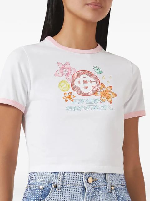 Casablanca logo-print T-shirt - White - zdjęcie produktu nr 2