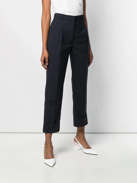 Prada cropped tailored trousers - Blue