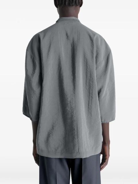LEMAIRE jewel-button collar blouse - Grey