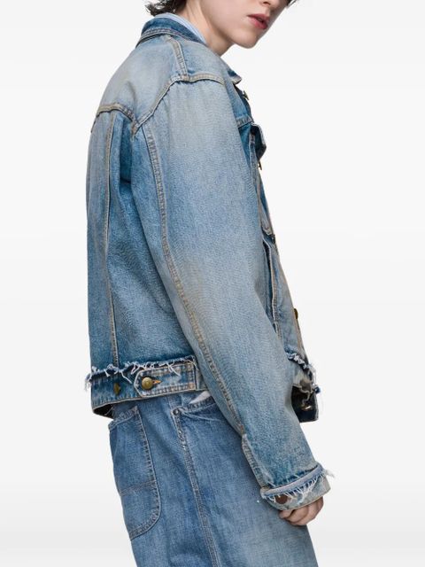 Maison Margiela frayed denim jacket - Blue