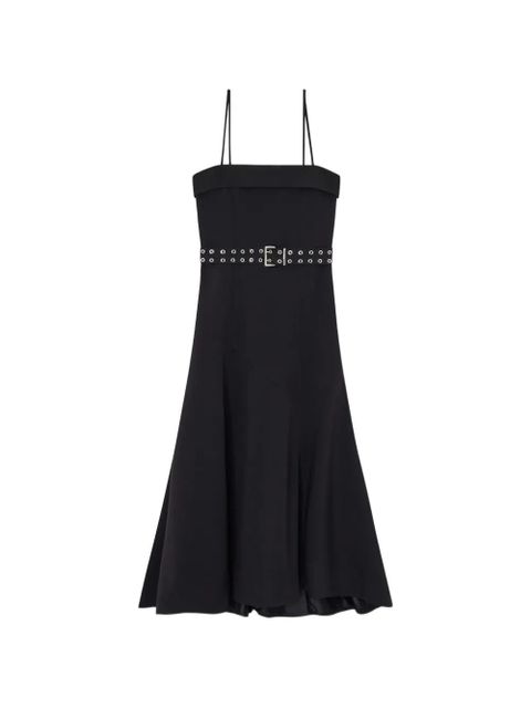 GANNI belted midi dress - Black - zdjęcie produktu nr 1