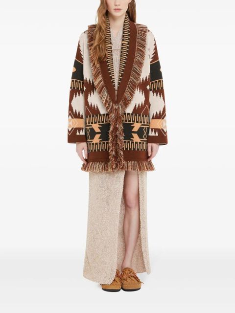 Alanui Icon Jacquard cardigan - Brown