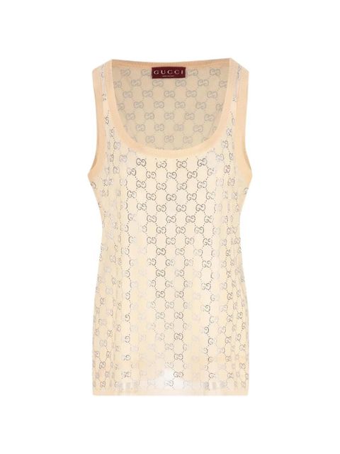Gucci GG-pattern tank top - Pink - zdjęcie produktu nr 1