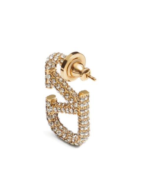 Valentino Garavani VLogo Signature crystal-embellished earrings - Gold - zdjęcie produktu nr 2