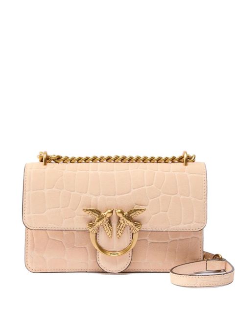 PINKO crocodile-effect bird chain cross body bag - Neutrals - zdjęcie produktu nr 1