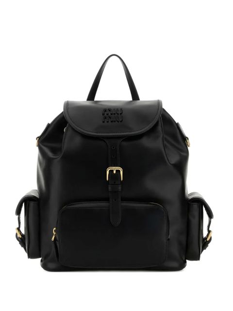 Miu Miu panelled buckled backpack - Black - zdjęcie produktu nr 1