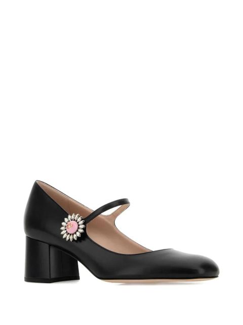 Valentino Garavani 60mm crystal-embellished block-heel pumps - Black - zdjęcie produktu nr 2