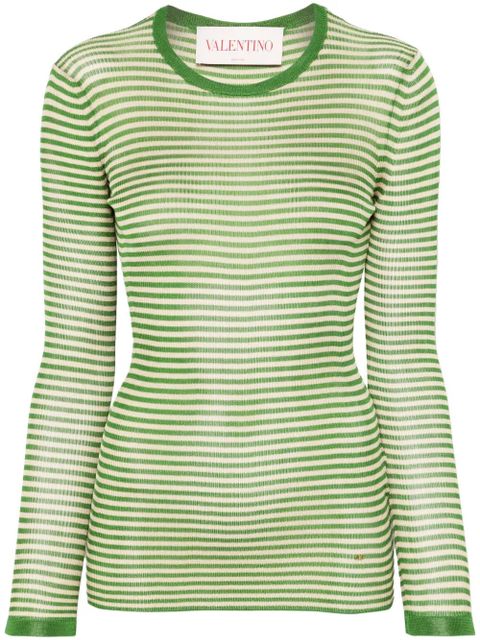 Valentino Garavani striped sweater - Green - zdjęcie produktu nr 1
