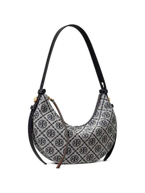 Tory Burch Romy monogram half moon shoulder bag - Grey