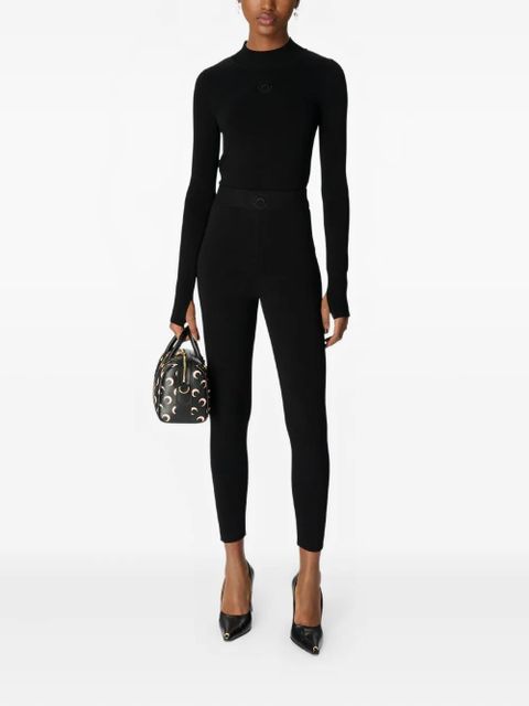 Marine Serre moon-logo leggings - Black - zdjęcie produktu nr 2