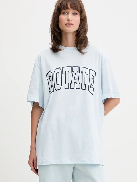 Rotate t-shirt bawełniany damski kolor niebieski 114392184 - zdjęcie produktu nr 1