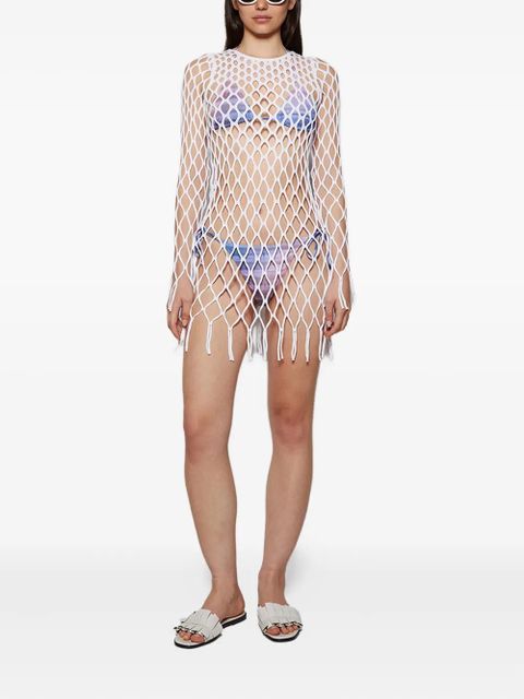 Christopher Esber mesh fringe mini dress - White - zdjęcie produktu nr 2