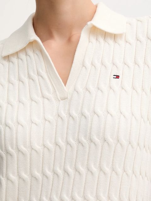 Tommy Hilfiger kamizelka bawełniana damski kolor biały lekki WW0WW45655