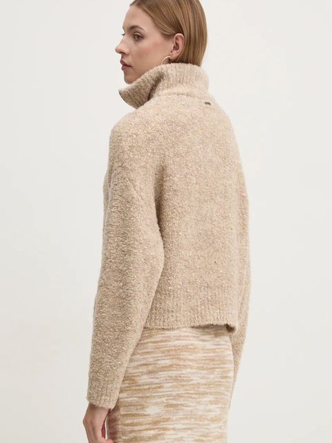 Billabong sweter Lost Heaven damski kolor beżowy ciepły z półgolfem EBJSW00120