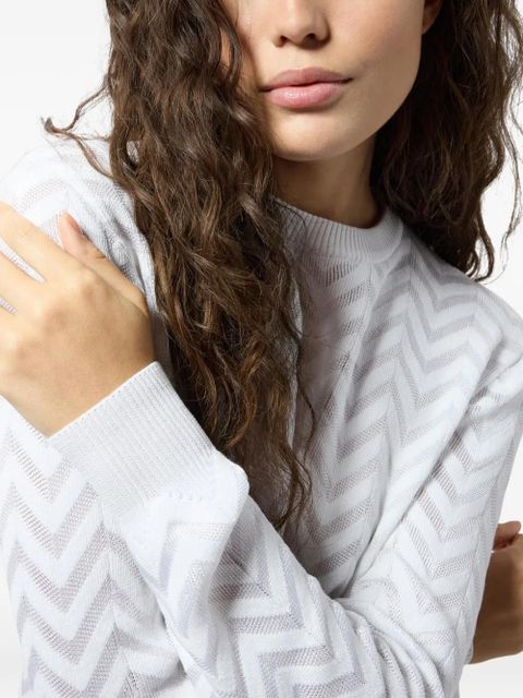 Missoni chevron knit jumper - White
