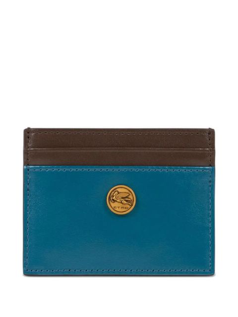 ETRO Pegaso-plaque cardholder - Blue - zdjęcie produktu nr 1