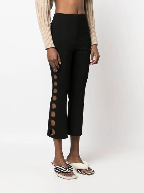 Cult Gaia high-waisted cropped pants - Black