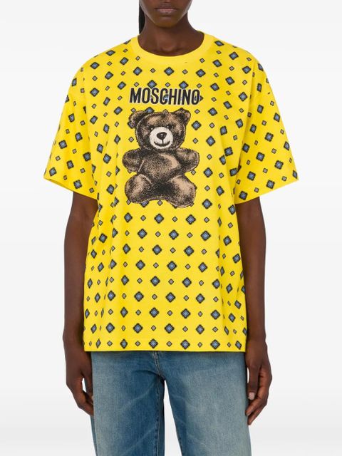 Moschino teddy-graphic T-shirt - Yellow