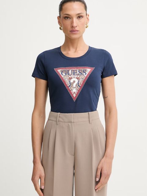 Guess T-shirt damski bawełniany z elastanem PAISLEY - zdjęcie produktu nr 1