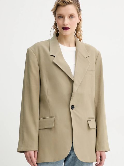 G-Star marynarka kolor zielony oversize gładka D23509-D522 - zdjęcie produktu nr 1