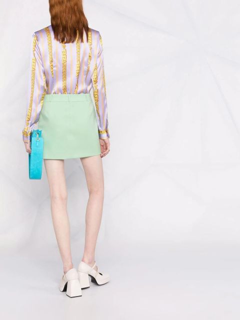 Versace La Greca print blouse - Purple