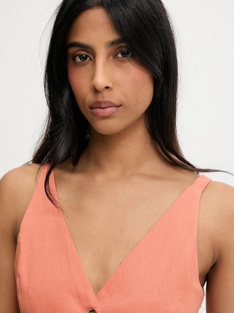 Answear.LAB kamizelka i spódnicospodnie z lnem