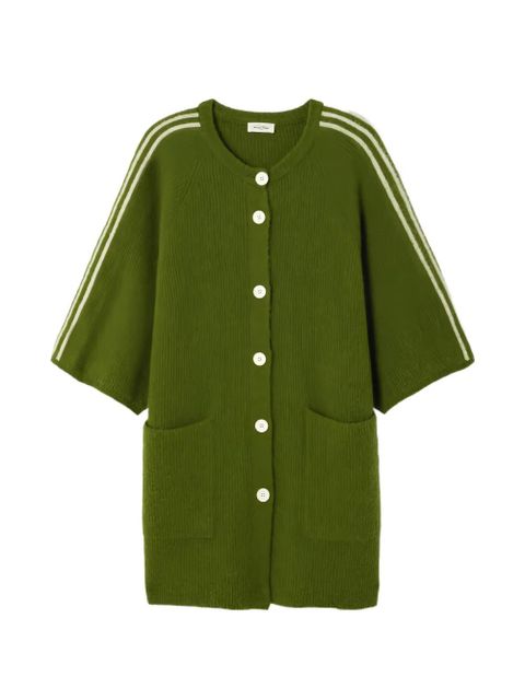 American Vintage Vitow stripe buttoned cardigan - Green - zdjęcie produktu nr 1