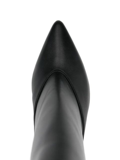 Jacquemus 45mm pointed-toe kitten-heel boots - Black