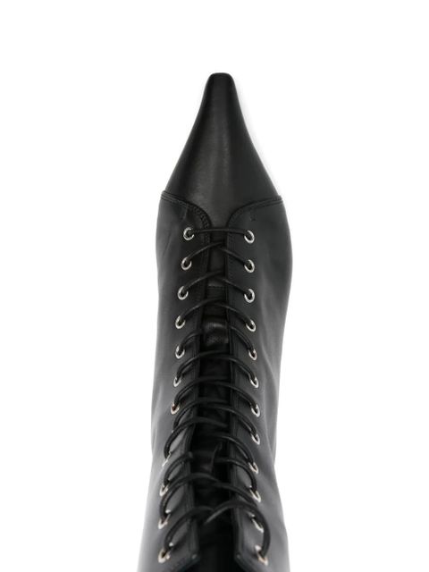 Aeyde 40mm Trixi lace-up pointed-toe boots - Black