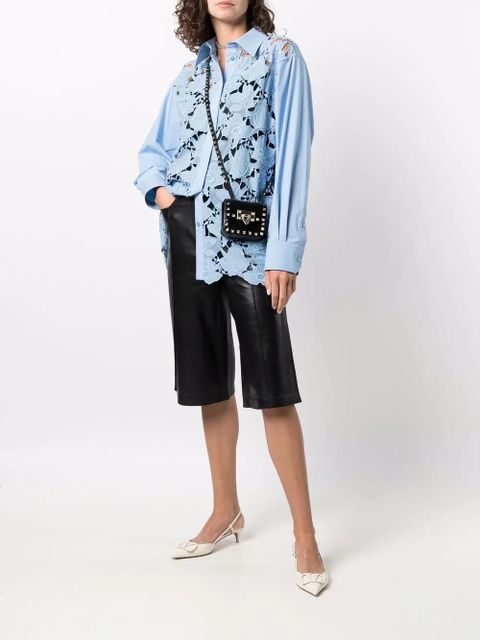 Valentino Garavani long-sleeve lace shirt - Blue - zdjęcie produktu nr 2