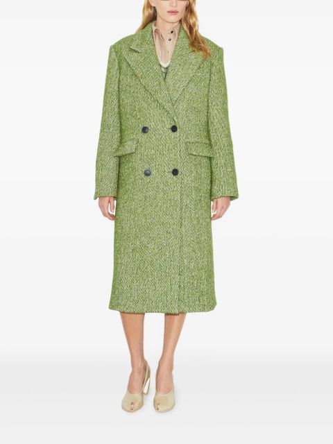 Tory Burch twill double-breasted coat - Green - zdjęcie produktu nr 2