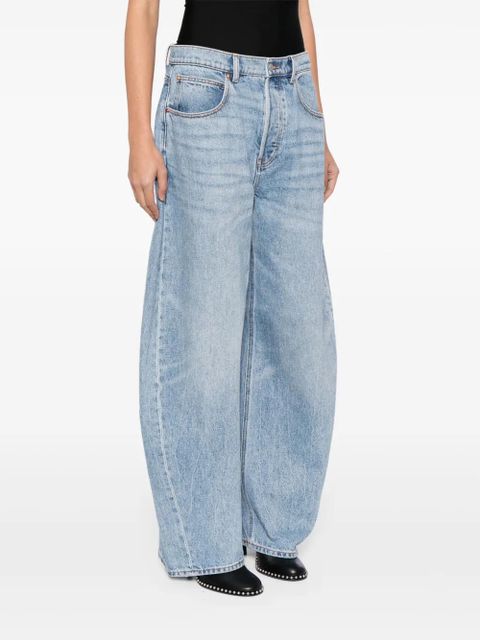 Alexander Wang Rounded wide-leg jeans - Blue