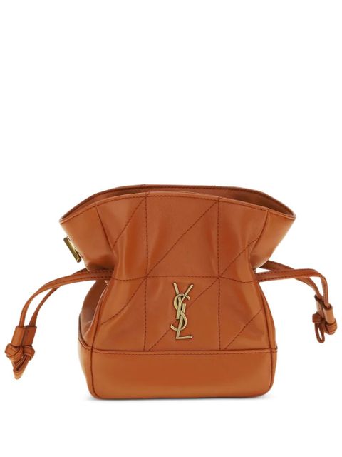 Saint Laurent mini Jamie leather clutch bag - Brown - zdjęcie produktu nr 1