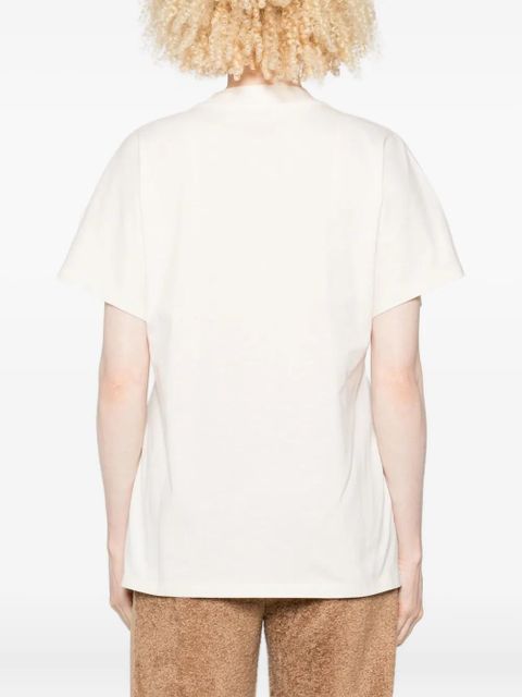 Moncler logo-embroidered T-shirt - Neutrals