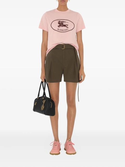 Burberry belted gabardine shorts - Green