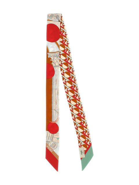 FENDI graphic-print silk bandeau - Neutrals - zdjęcie produktu nr 2