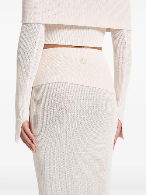 Manière De Voir Amy draped hardware-detail maxi skirt - Neutrals