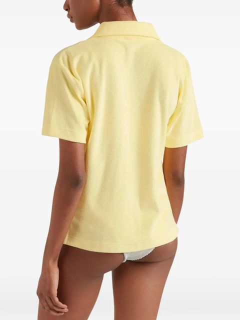 Hunza G towelling short-sleeve shirt - Yellow