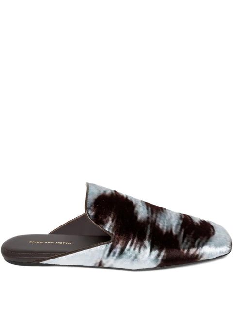 DRIES VAN NOTEN printed mules - Brown - zdjęcie produktu nr 1