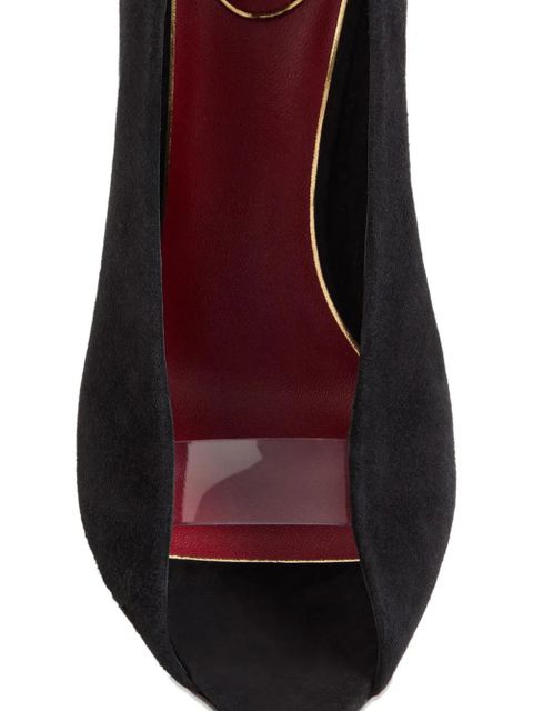 Valentino Garavani Révélé logo peep-toe pumps - Black