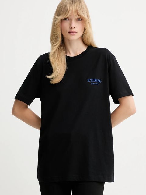 Iceberg t-shirt bawełniany damski kolor czarny - zdjęcie produktu nr 1