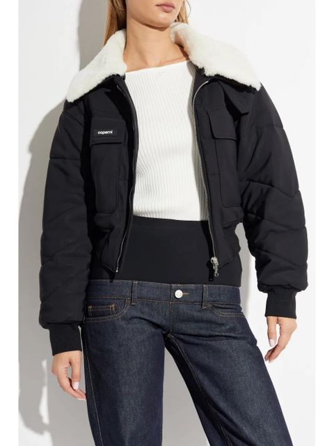 Coperni logo-patch faux-shearling puffer jacket - Black - zdjęcie produktu nr 2