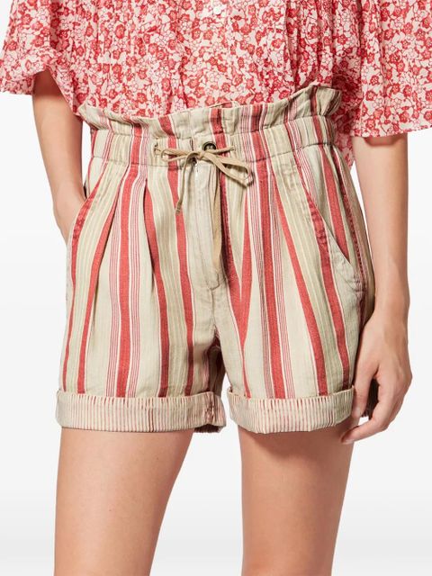 MARANT ÉTOILE Nirma striped shorts - Neutrals