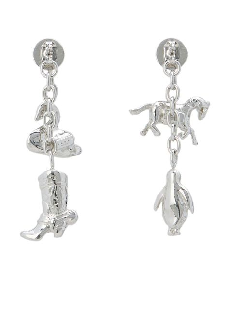 Marni swan and boot single earring - Silver