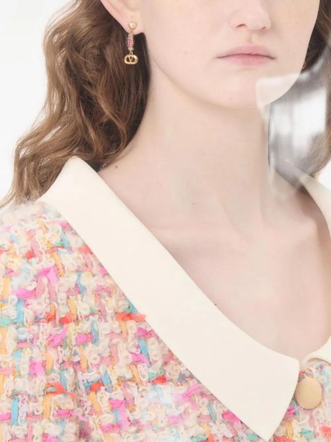 Valentino Garavani Ovalette crystal-embellished earrings - Gold