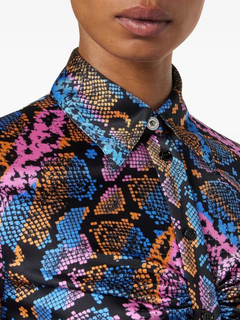 Versace python-print shirt - Black