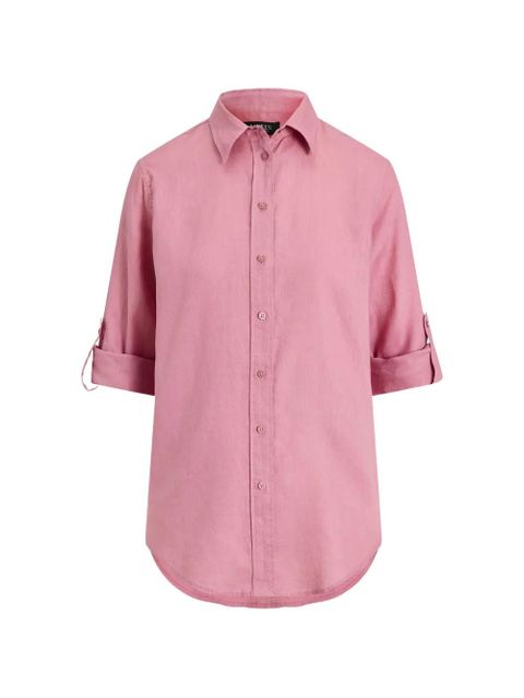 Lauren Ralph Lauren buttoned roll-up shirt - Pink - zdjęcie produktu nr 1